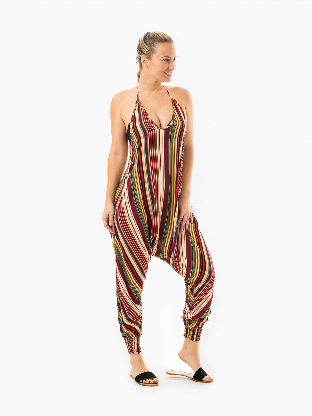 Striped Harem Jumpsuit